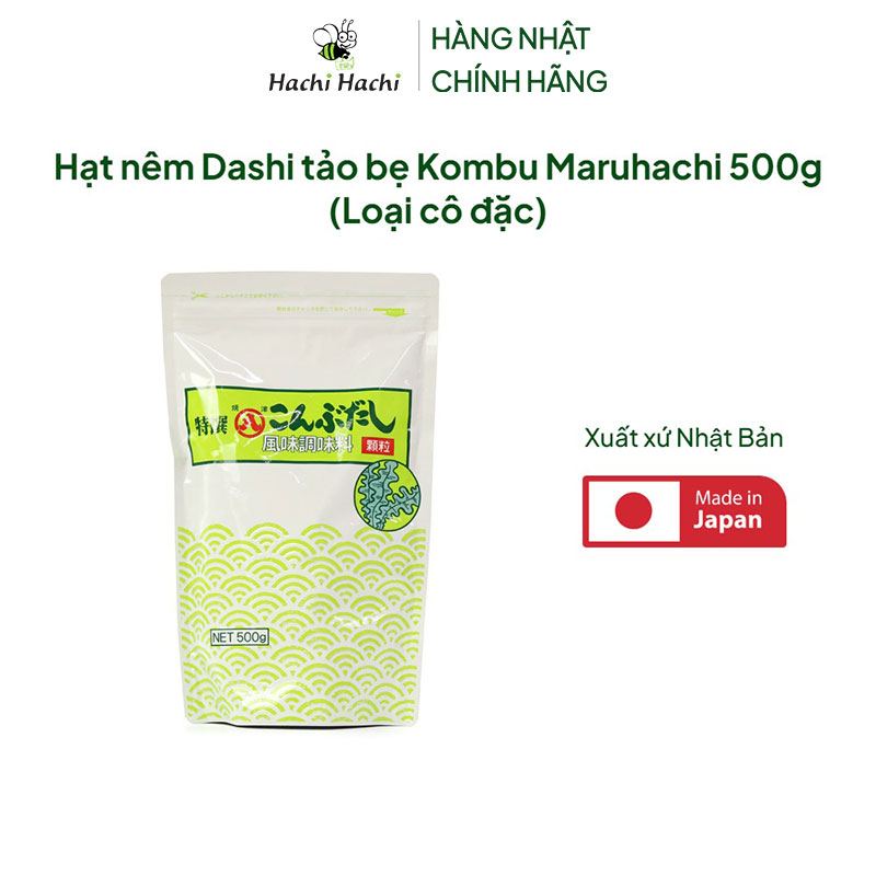 Hạt nêm Dashi tảo bẹ Kombu Maruhachi 500g (Loại cô đặc) thương hiệu 