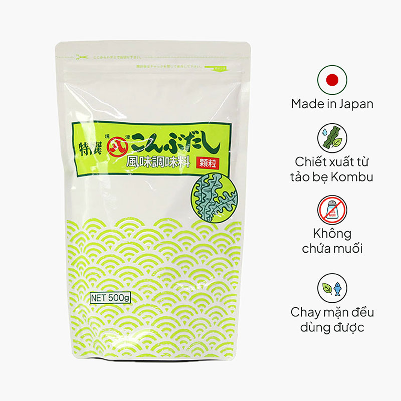 Hạt nêm Dashi tảo bẹ Kombu Maruhachi 500g (Loại cô đặc)