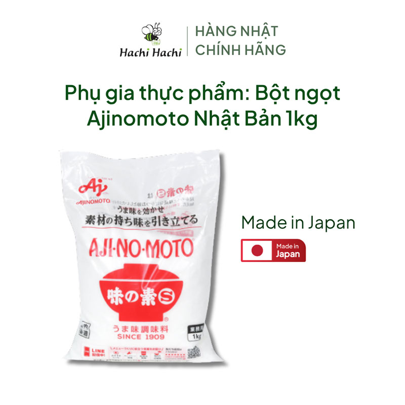 Phụ gia thực phẩm: Bột ngọt Ajinomoto Nhật Bản 1kg thương hiệu AJINOMOTO