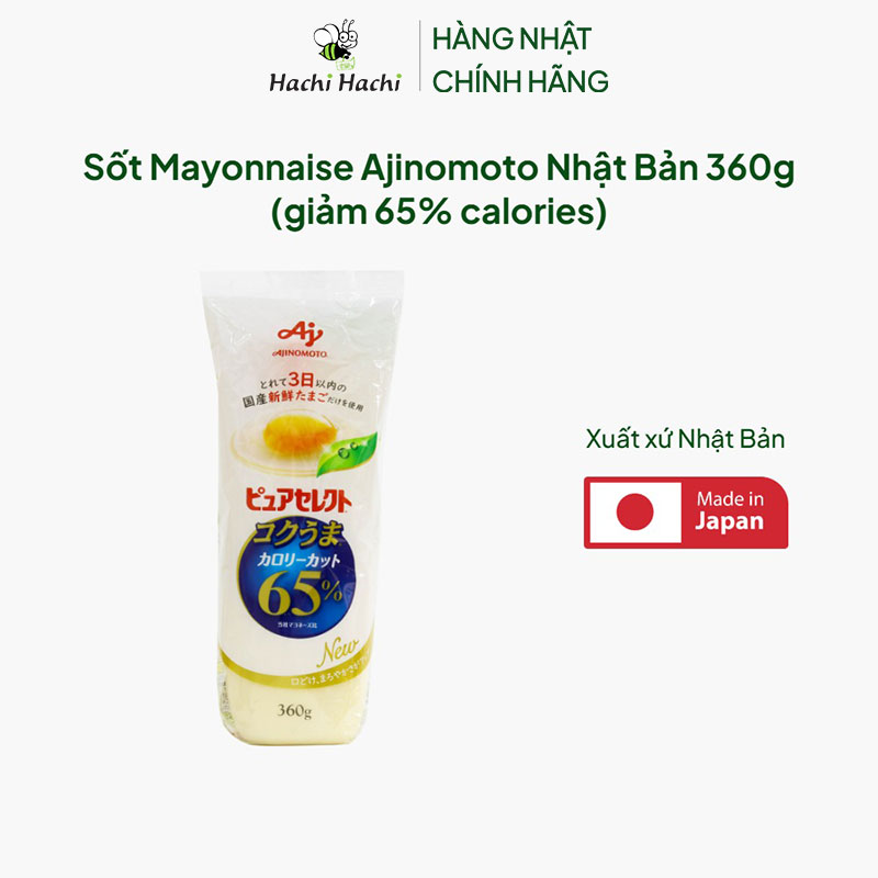 Sốt Mayonnaise Ajinomoto Nhật Bản 360g (giảm 65% calories) thương hiệu AJINOMOTO