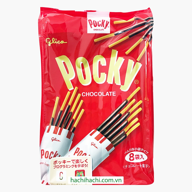 Bánh que Pocky Socola Nhật Bản 101.6g (12.7g x 8gói) thương hiệu GLICO