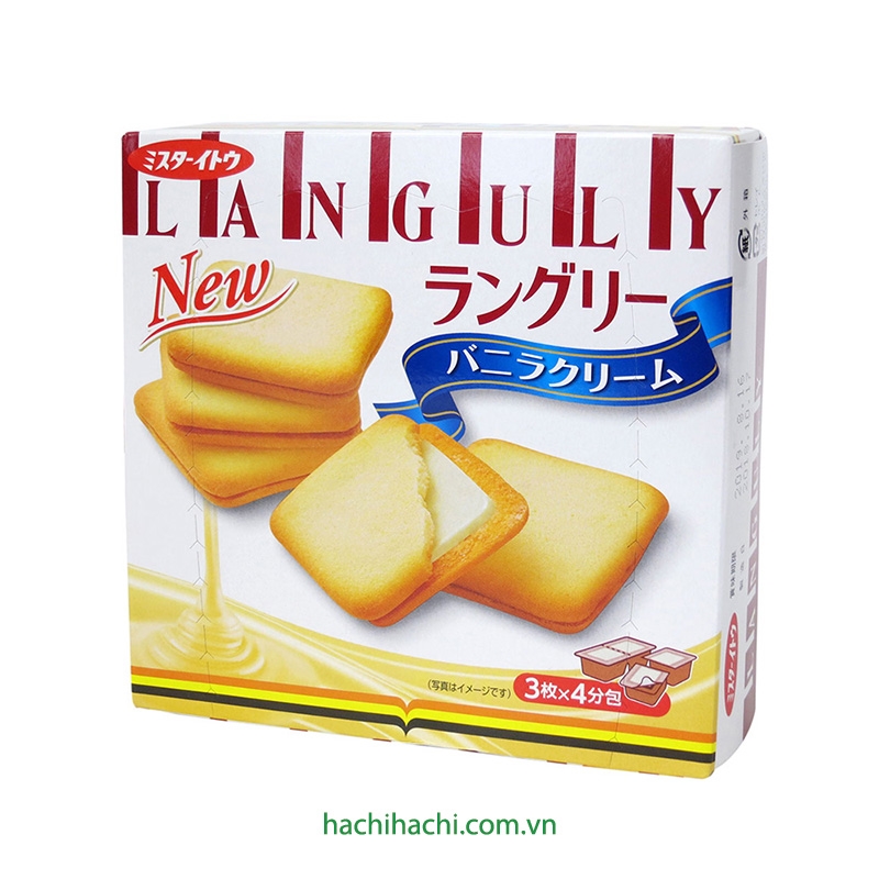 Bánh quy Languly vị vani 129.6g (3 cáix4 gói) thương hiệu ITO SEIKA