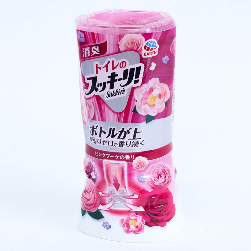 Hộp khử mùi phòng vệ sinh hương hoa hồng quyến rũ Earth Sukki-ri 400ml thương hiệu EARTH BIO CHEMICAL