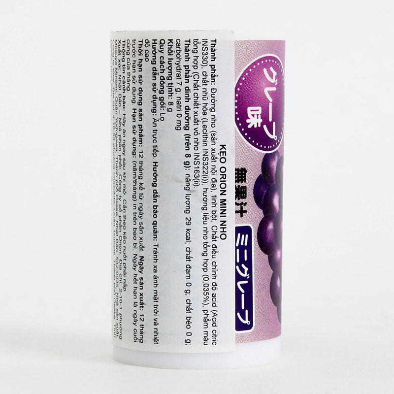 Kẹo Nhật Bản Orinon mini nho 8g thương hiệu ORION