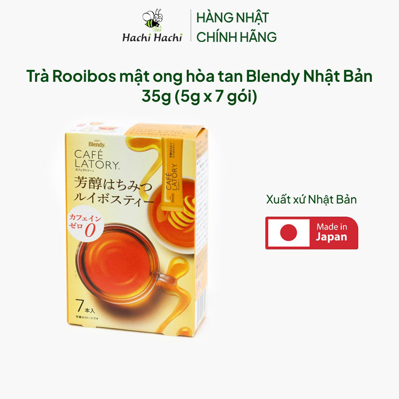 Trà Rooibos mật ong hòa tan Blendy Nhật Bản 35g (5g x 7 gói) thương hiệu AJINOMOTO AGF
