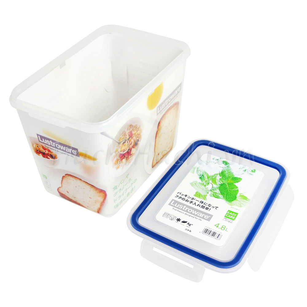 Hộp đựng thực phẩm khóa chặt chống khuẩn Lustroware 4.8L thương hiệu IWASAKI INDUSTRY