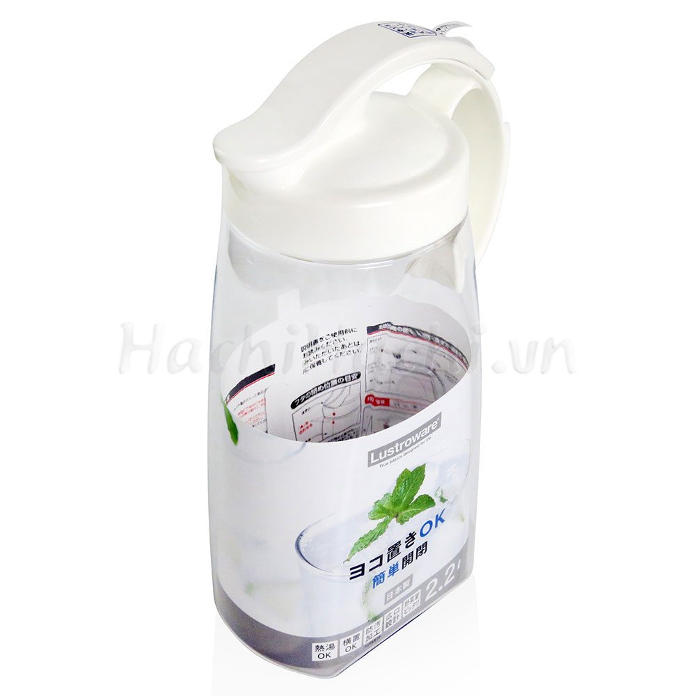Bình đựng nước nắp khóa chặt Lustroware 2.2L  thương hiệu IWASAKI INDUSTRY