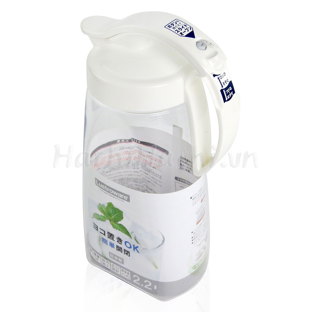 Bình đựng nước nắp khóa chặt Lustroware 2.2L  thương hiệu IWASAKI INDUSTRY
