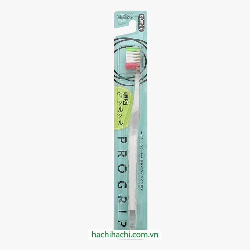 Bàn chải đánh răng lông mềm xoắn ốc Ebisu Progrip (Nhiều mẫu)-Giao mẫu ngẫu nhiên thương hiệu EBISU