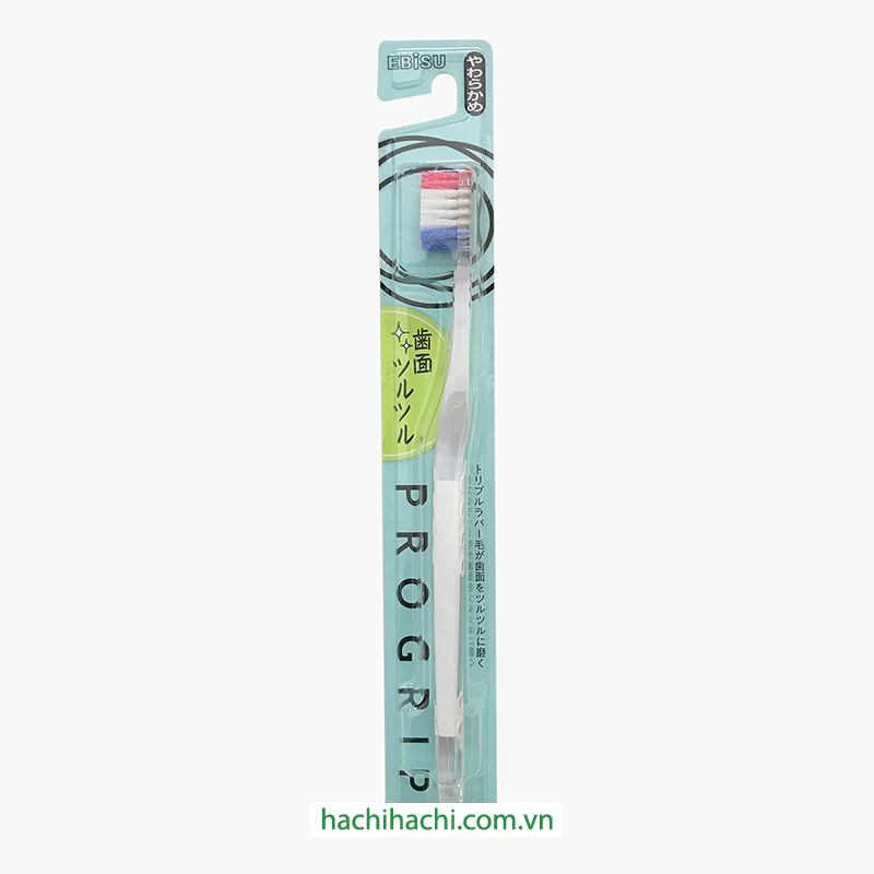 Bàn chải đánh răng lông mềm xoắn ốc Ebisu Progrip (Nhiều mẫu)-Giao mẫu ngẫu nhiên thương hiệu EBISU