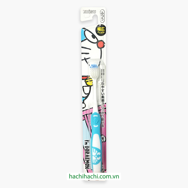 Bàn chải đánh răng cho bé từ 6 tuổi đầu rộng Ebisu Doraemon (Nhiều mẫu)-Giao mẫu ngẫu nhiên thương hiệu EBISU