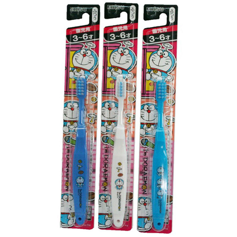 Bàn chải đánh răng cho bé 2-6 tuổi lông mềm Ebisu Doraemon thương hiệu EBISU