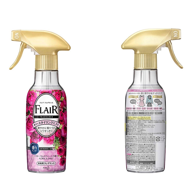 Xịt thơm làm phẳng quần áo kháng khuẩn Kao Flair hương hoa ngọt dịu 270ml thương hiệu KAO