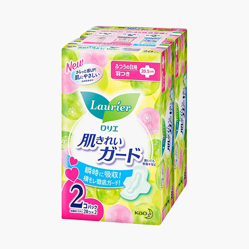 Băng vệ sinh siêu thấm có cánh Laurier 20.5cm 20 miếng x 2 gói