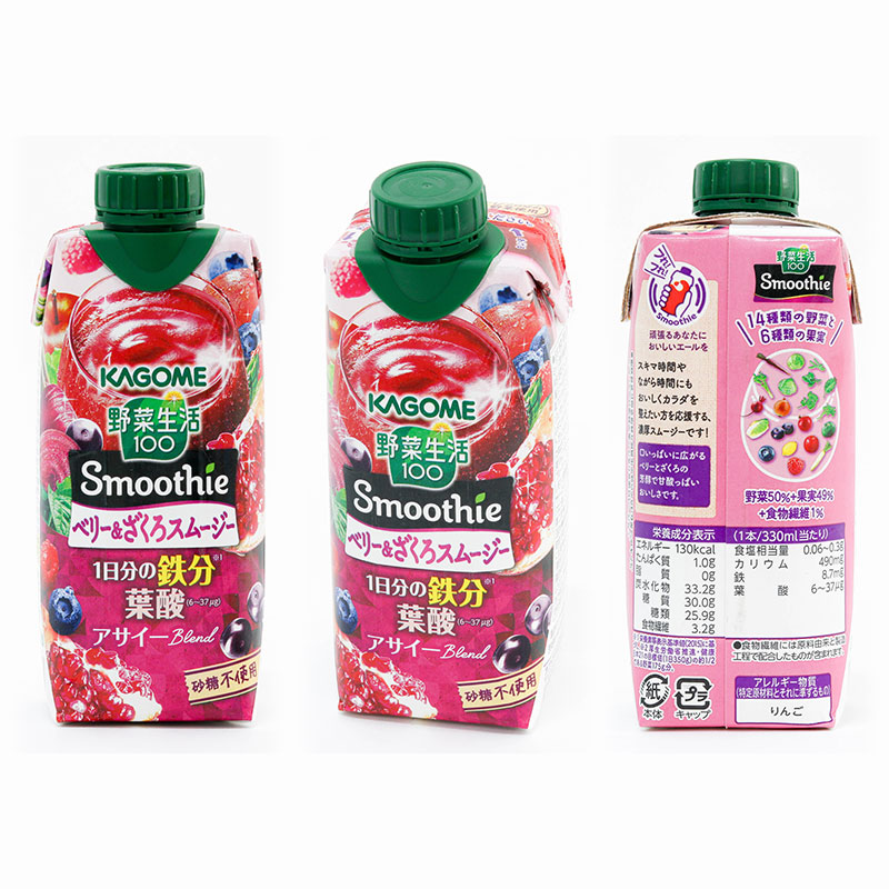 TPBS: Sinh tố quả mọng berry và lựu Kagome Smoothie 330ml thương hiệu KAGOME