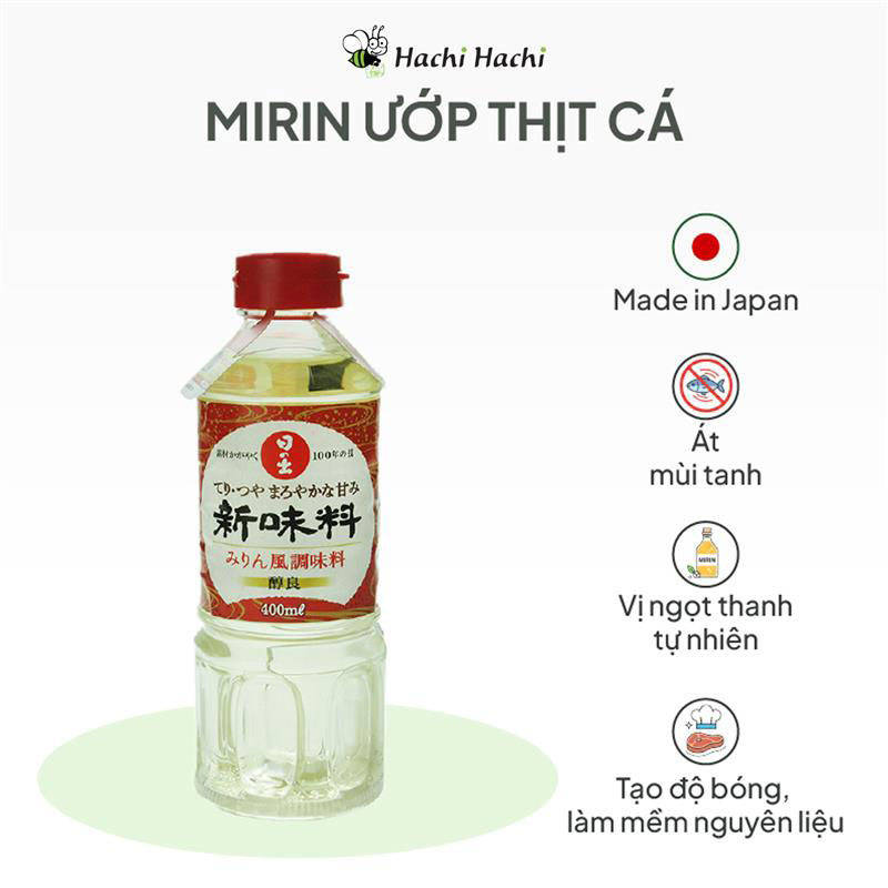 Mirin ướp nấu ăn Nhật Bản vị ngọt tự nhiên Hinode 400ml thương hiệu KING BREWING