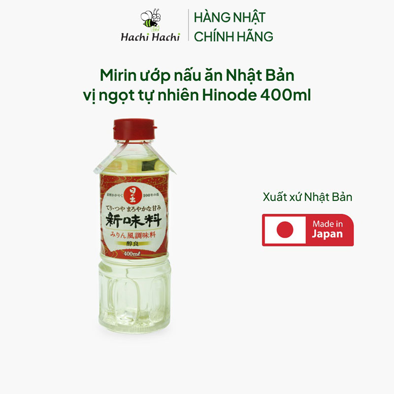 Mirin ướp nấu ăn Nhật Bản vị ngọt tự nhiên Hinode 400ml thương hiệu KING BREWING
