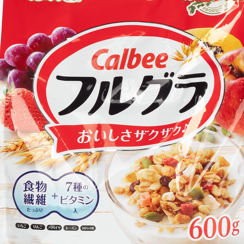 Thực phẩm bổ sung: Ngũ cốc trái cây Calbee 600g, giàu chất xơ, vitamin thương hiệu CALBEE