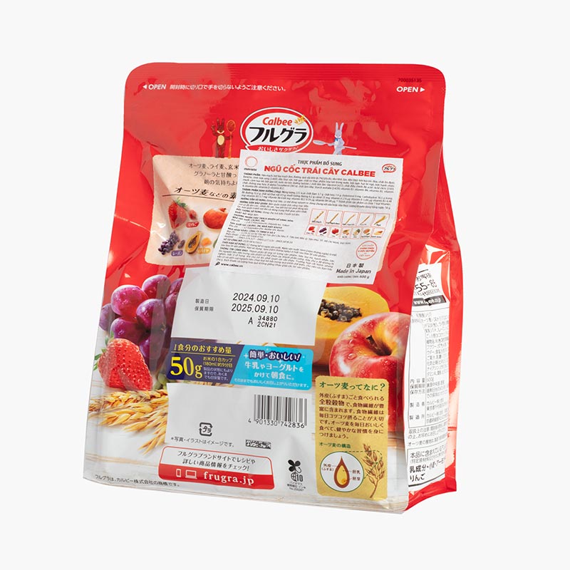Thực phẩm bổ sung: Ngũ cốc trái cây Calbee 600g, giàu chất xơ, vitamin thương hiệu CALBEE