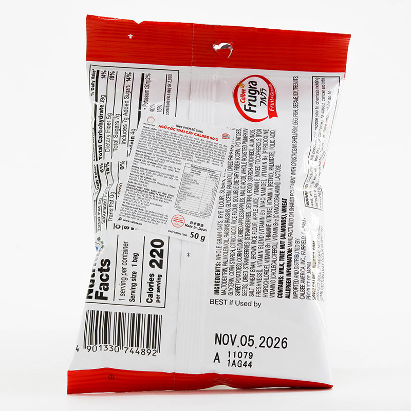 TPBS: Ngũ cốc trái cây Calbee 50g thương hiệu CALBEE