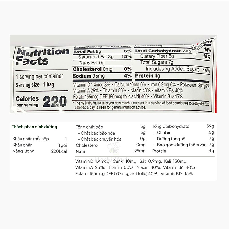 TPBS: Ngũ cốc trái cây Calbee 50g thương hiệu CALBEE