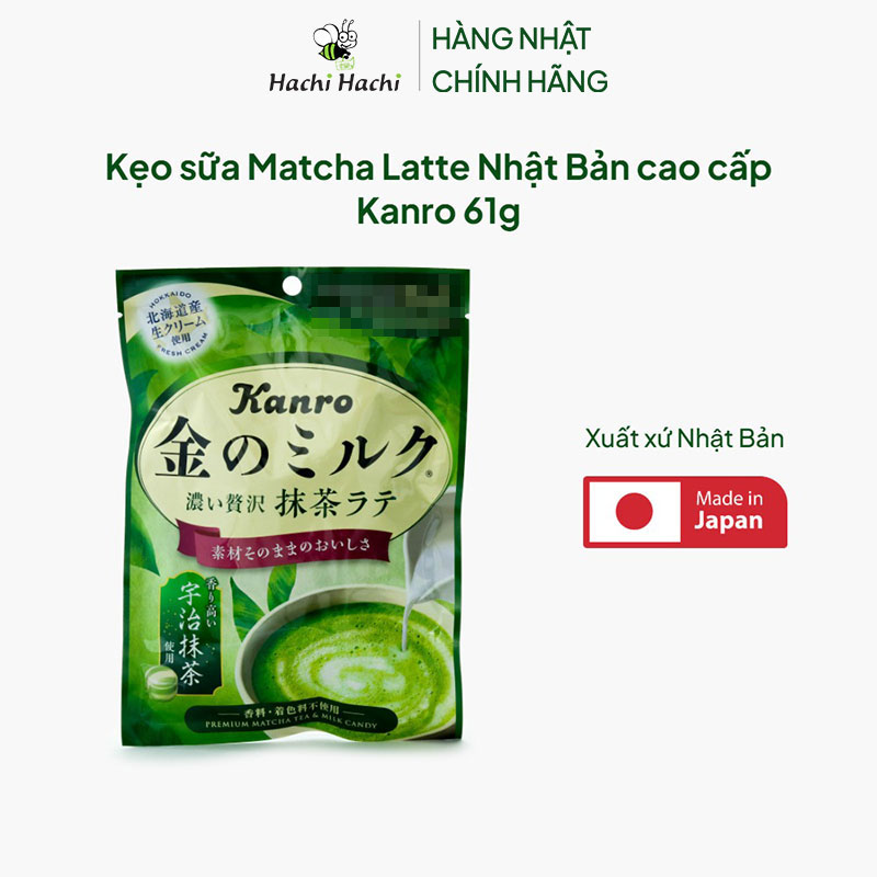 Kẹo sữa Matcha Latte Nhật Bản cao cấp Kanro 61g thương hiệu KANRO