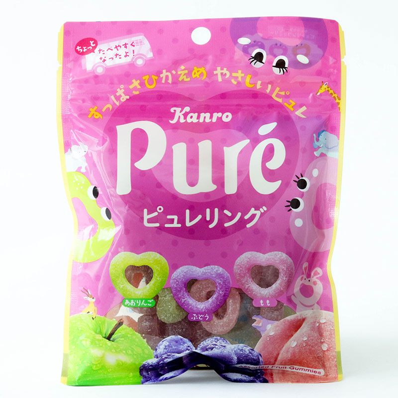 Kẹo dẻo trái cây Nhật Bản Kanro Pure 63g (Nhiều mẫu)-Giao mẫu ngẫu nhiên thương hiệu KANRO