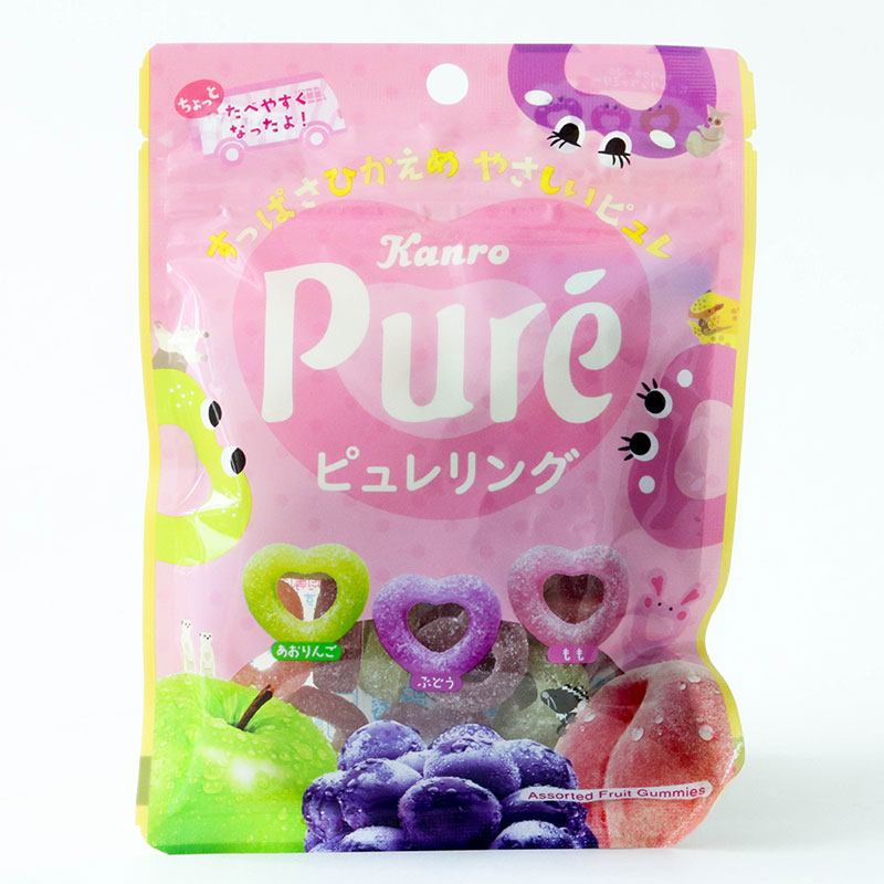 Kẹo dẻo trái cây Nhật Bản Kanro Pure 63g (Nhiều mẫu)-Giao mẫu ngẫu nhiên thương hiệu KANRO