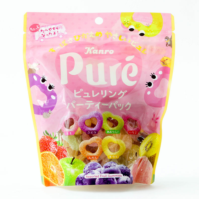 Kẹo dẻo trái cây Nhật Bản Kanro Pure 156g (Nhiều mẫu)-Giao mẫu ngẫu nhiên thương hiệu KANRO