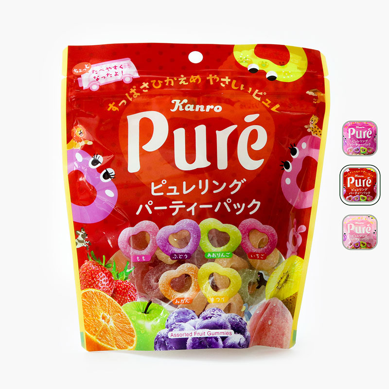 Kẹo dẻo trái cây Nhật Bản Kanro Pure 156g (Nhiều mẫu)-Giao mẫu ngẫu nhiên