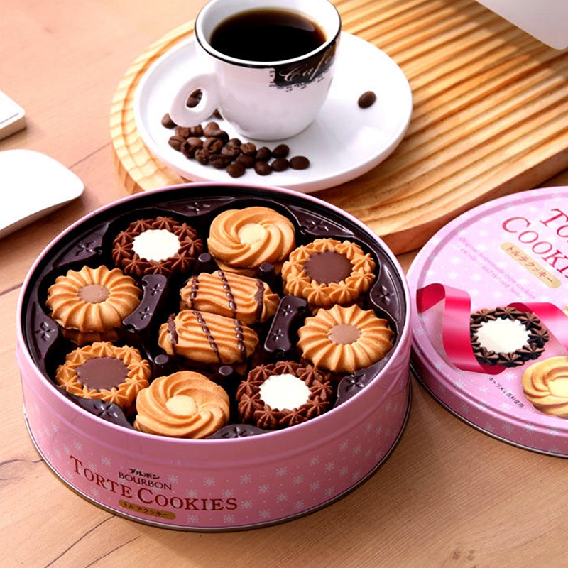 Bánh quy Torte Bourbon hộp thiếc 60 cái (310.8g) thương hiệu BOURBON