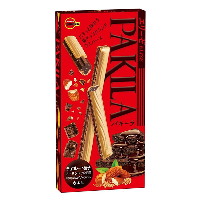 Bánh Pakila socola hạnh nhân Bourbon 46.2g (6 cái) thương hiệu BOURBON
