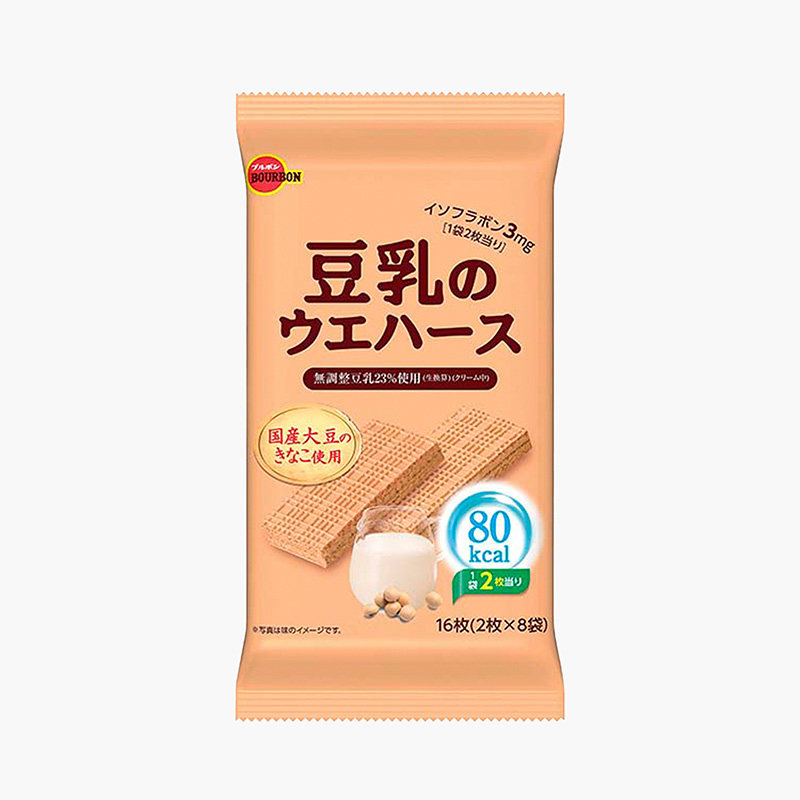 Bánh xốp sữa đậu nành Bourbon 112.8g (2 cái x 8 gói)