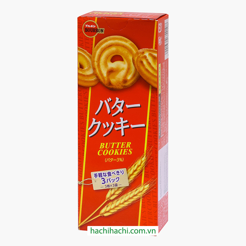 Bánh quy bơ Bourbon 90,9g (3 cái x 3 gói) thương hiệu BOURBON