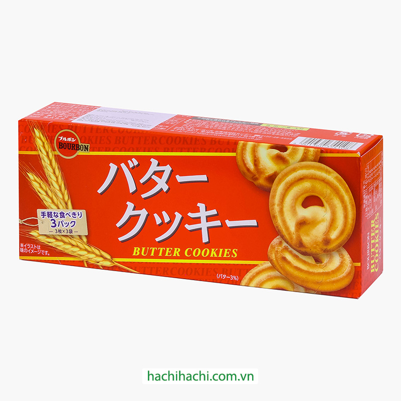 Bánh quy bơ Bourbon 90,9g (3 cái x 3 gói) thương hiệu BOURBON