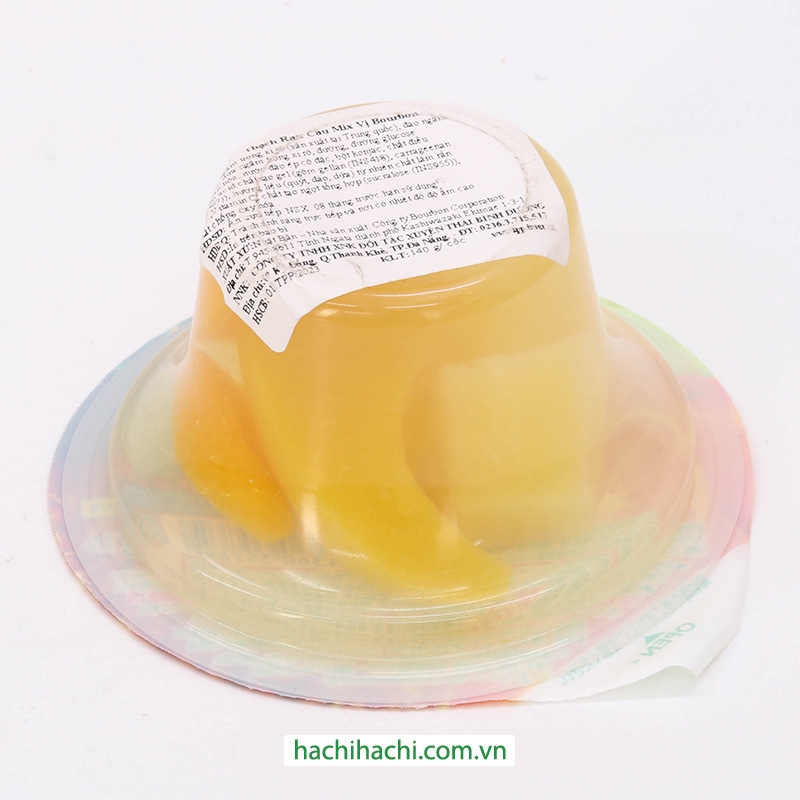 Thạch rau câu mix vị trái cây Bourbon ít calo, bổ sung Vitamin C 140g thương hiệu BOURBON