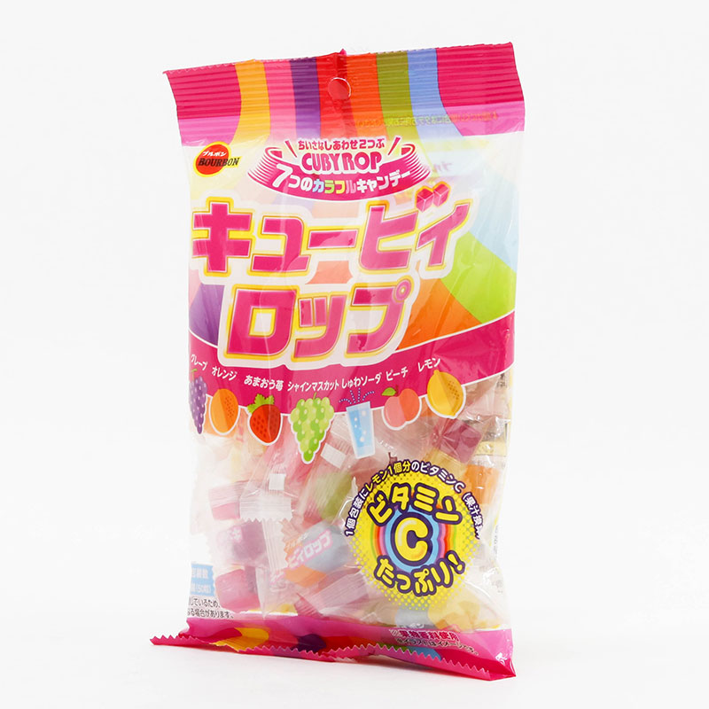 Kẹo trái cây Nhật Bản Cuby Rop Bourbon 100g (25 viên) thương hiệu BOURBON