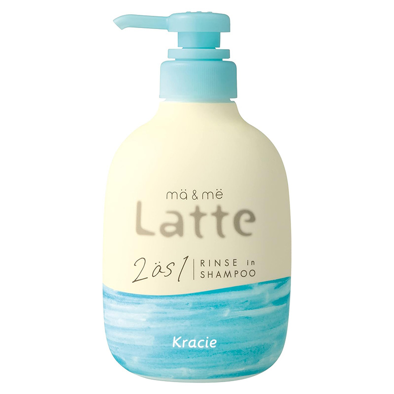 Dầu gội xả 2 trong 1 dưỡng tóc suôn mượt cho cả gia đình Kracie Latte Ma & Me 490ml thương hiệu KRACIE