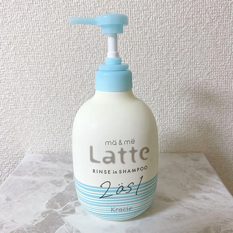 Dầu gội xả 2 trong 1 dưỡng tóc suôn mượt cho cả gia đình Kracie Latte Ma & Me 490ml thương hiệu KRACIE