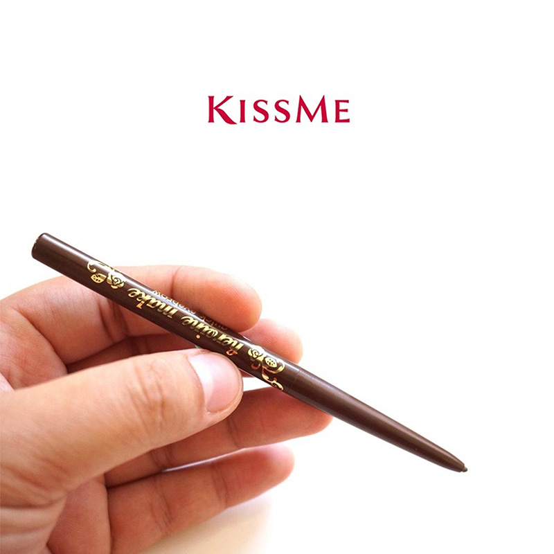 Chì kẻ mày Nhật Bản Kissme Heroine lõi siêu mịn, chống nước lâu trôi 0.07g Nâu đen thương hiệu 