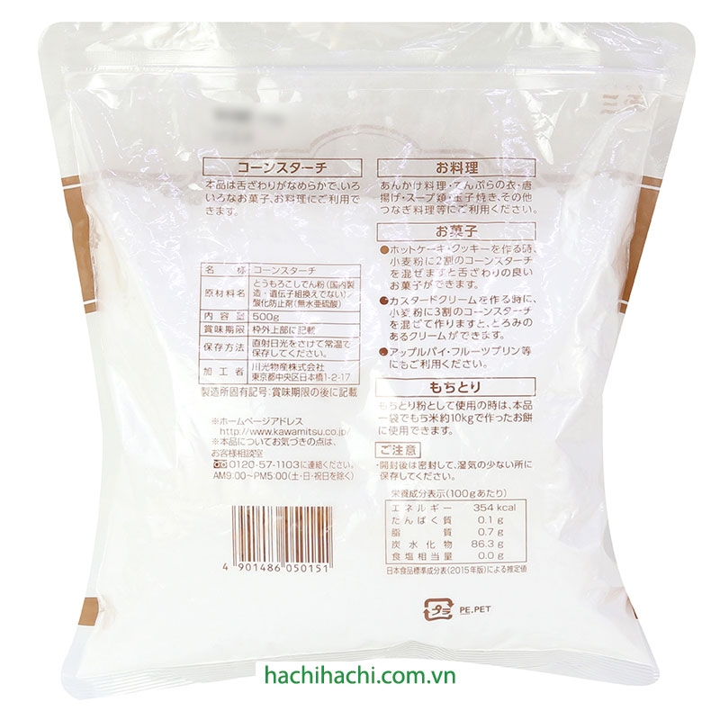 Tinh bột bắp Nhật Bản Kawamitsu 500g thương hiệu 