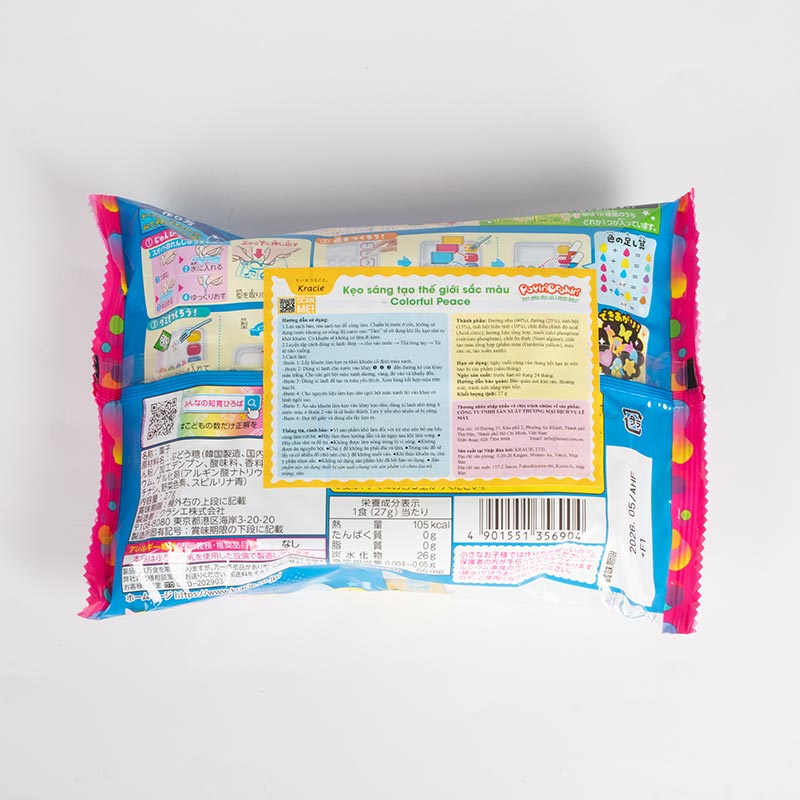 Kẹo sáng tạo thế giới sắc màu Colorful Peace Popin'Cookin' 27g thương hiệu KRACIE