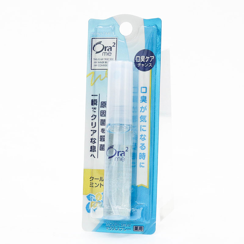 Xịt thơm miệng Nhật Bản Ora2 Me Hương bạc hà mát lạnh 6ml thương hiệu SUNSTAR