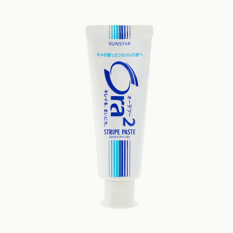 Kem Đánh Răng Nhật Bản Ora2 Stripe MH 140g, Thơm miệng, ngừa sâu răng thương hiệu SUNSTAR