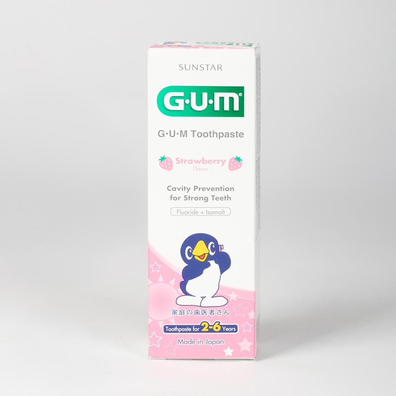 Kem đánh răng cho bé 2-6 tuổi Nhật Bản Sunstar Gum Kids 70g, hương dâu, ngừa sâu răng vượt trội thương hiệu SUNSTAR