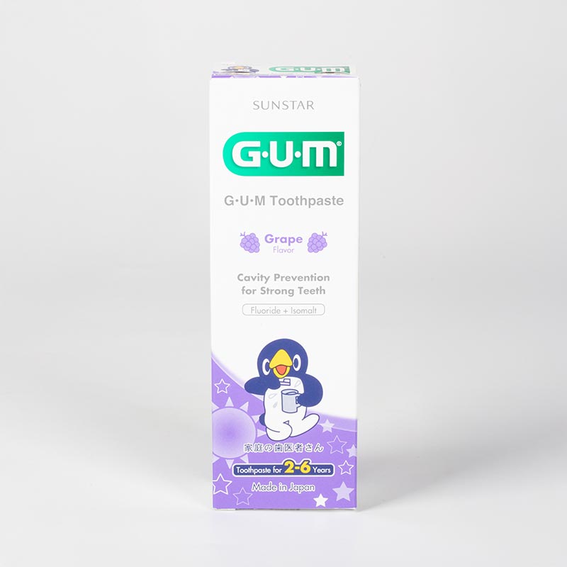 Kem đánh răng cho bé 2-6 tuổi Nhật Bản Sunstar Gum Kids 70g, hương nho, ngừa sâu răng vượt trội thương hiệu SUNSTAR