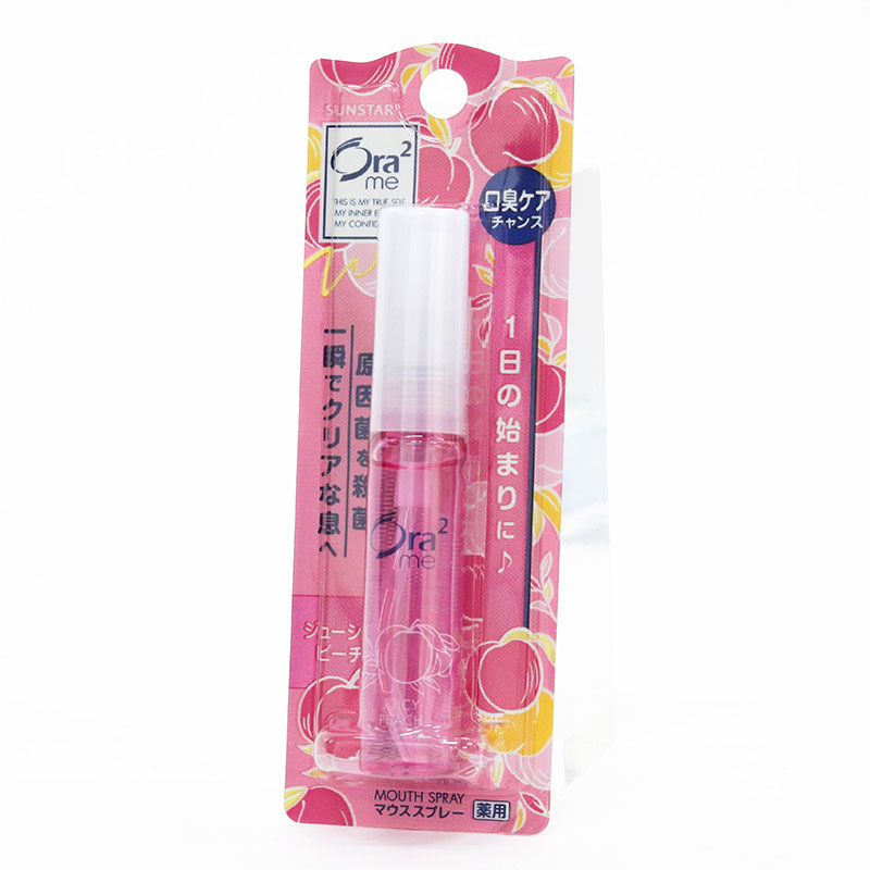 Xịt thơm miệng Nhật Bản Ora2 Me Hương đào chín mọng 6ml thương hiệu SUNSTAR