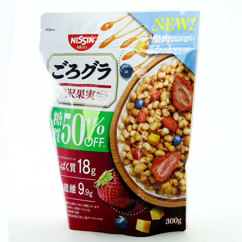 TPBS: Ngũ cốc trái cây Granola giảm đường, bổ sung protein Nissin 300g thương hiệu NISSIN