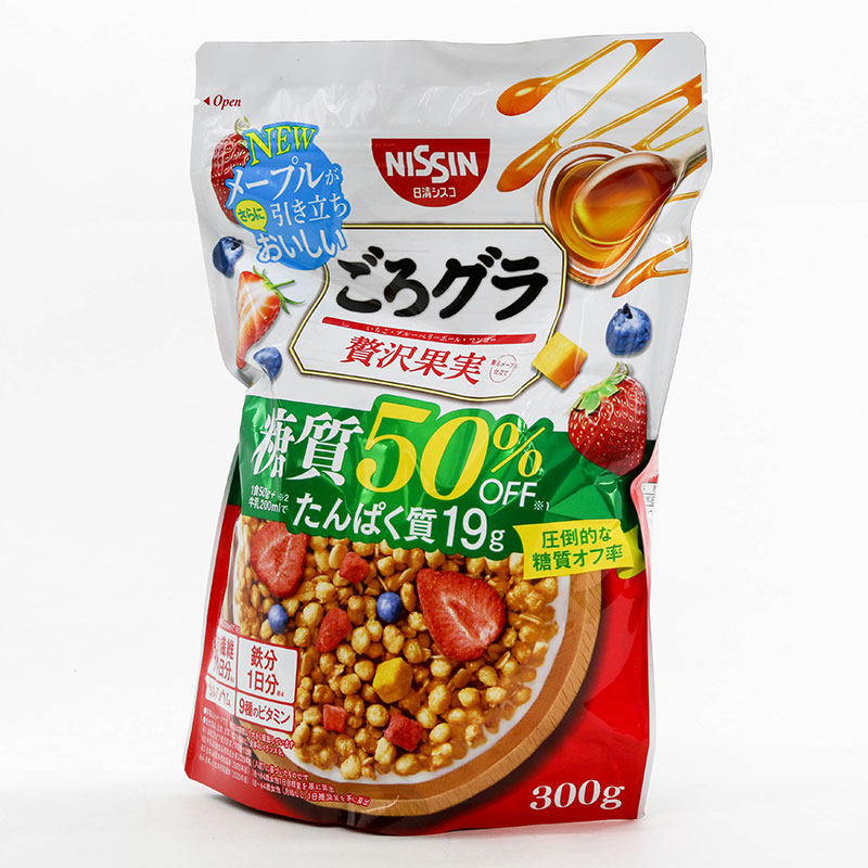 TPBS: Ngũ cốc trái cây Granola giảm đường, bổ sung protein Nissin 300g thương hiệu NISSIN