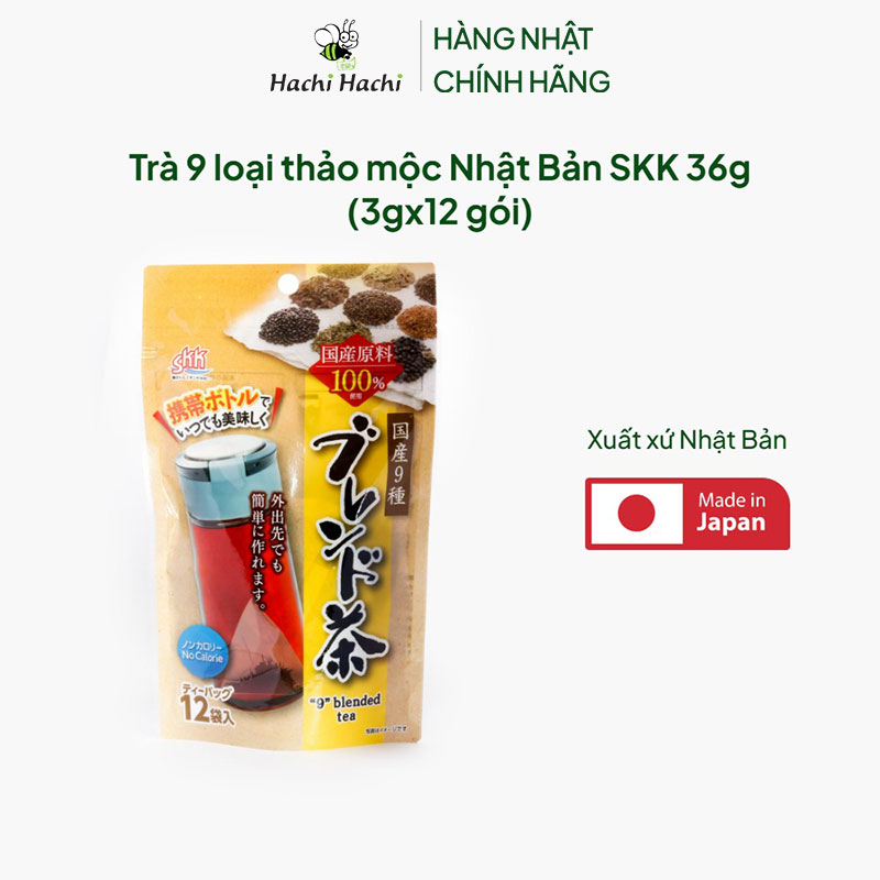 Trà 9 loại thảo mộc Nhật Bản SKK 36g (3gx12 gói) thương hiệu SANEI KOSAN